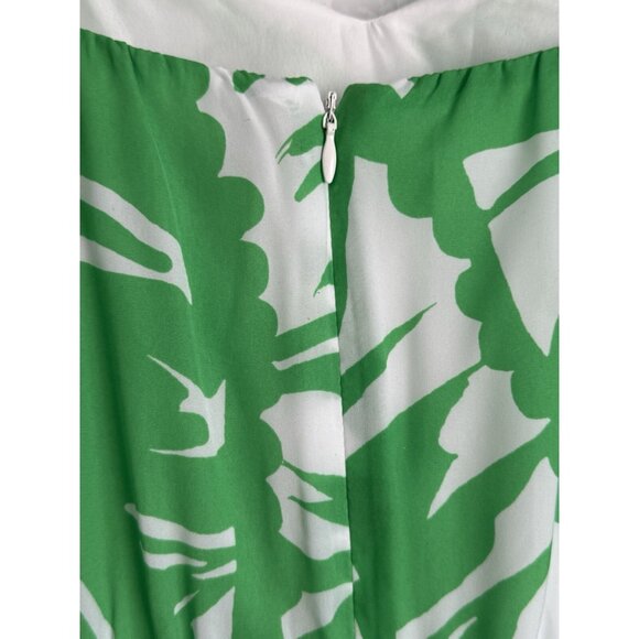 Lilly Pulitzer Palm Boom Boom Jumpsuit Size M Kelly Green Palm Wide Leg Tropical - Picture 8 of 13